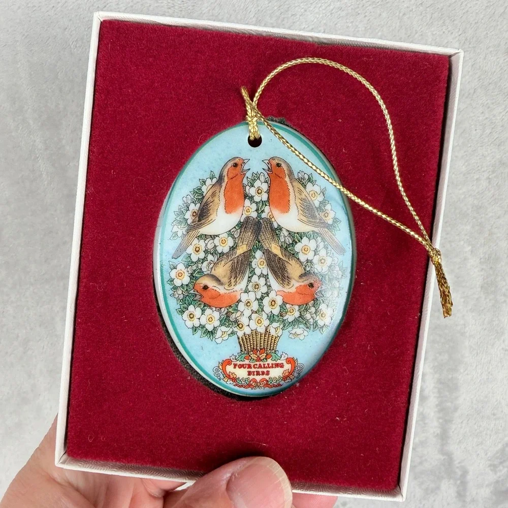 Royal‎ Worcester 12 Days of Christmas Four Calling Birds China Ornament Boxed
